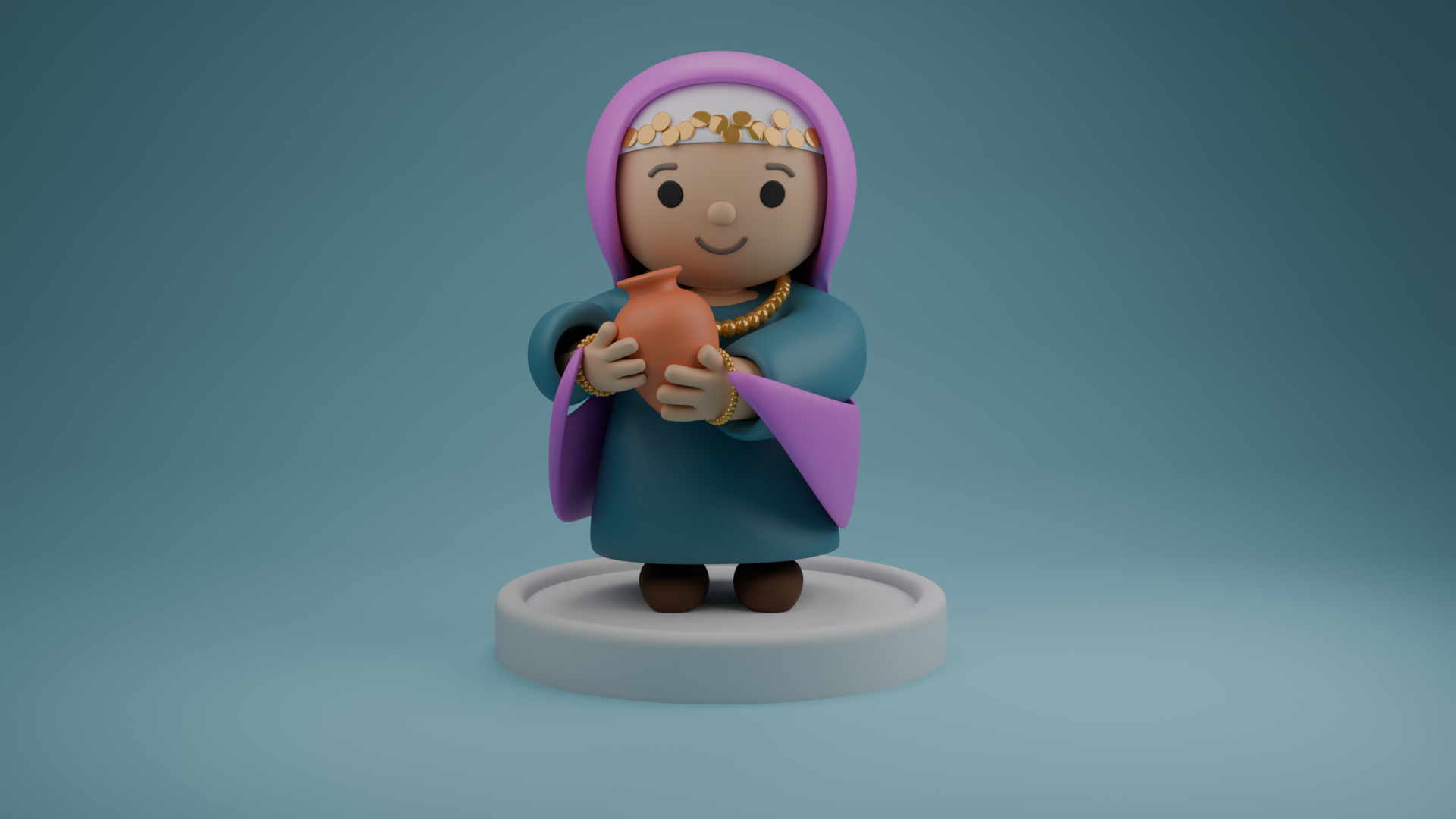 Chess piece inspired by La Samaritana